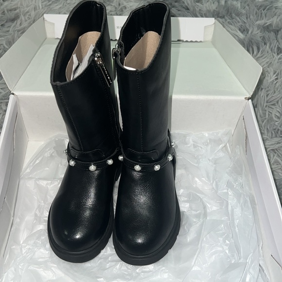 High boots for girl toddler with pearls * - Picture 3 of 5